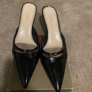 Women’s  black patent mules